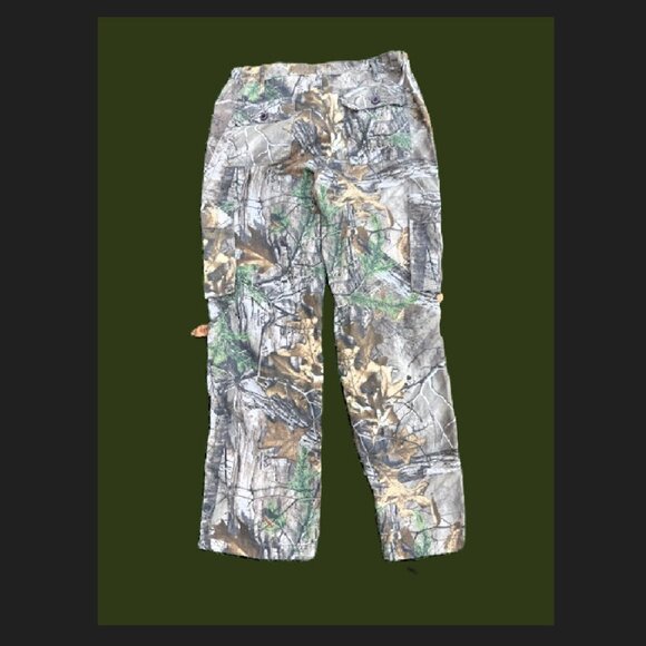 Men's "Realtree" Camo Hunting Pants Size M(approx 33" waist)Preowned - Picture 2 of 7